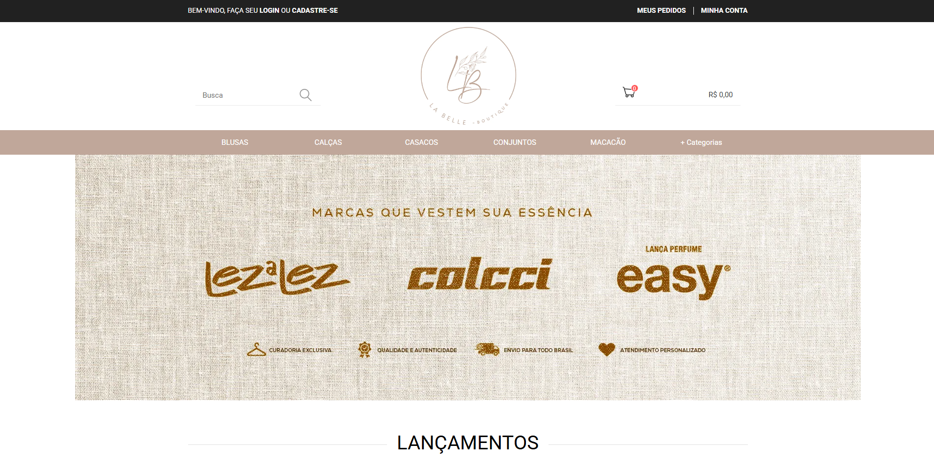 Preview da Loja Virtual La Belle Boutique